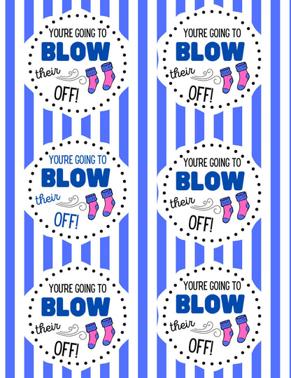 Cheer Printables | Team Gift Ideas | Blow Their Socks Off | Candy Team Gift Idea