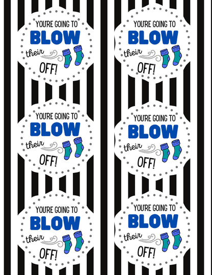 Cheer Printables | Team Gift Ideas | Blow Their Socks Off | Candy Team Gift Idea