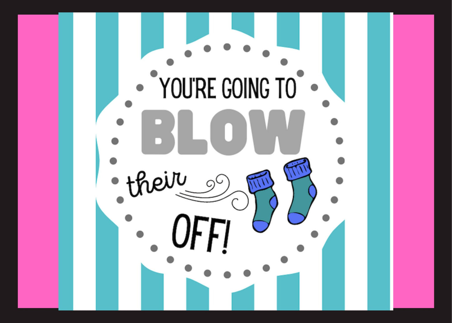 Cheer Printables | Team Gift Ideas | Blow Their Socks Off | Candy Team Gift Idea