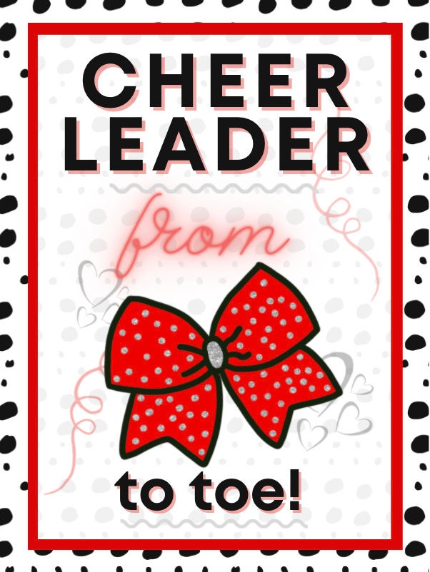 Cheer Printables | Team Gift Ideas | From Bow to Toe| Team Gift Idea