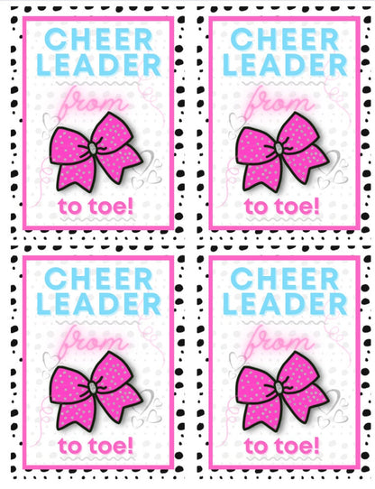 Cheer Printables | Team Gift Ideas | From Bow to Toe| Team Gift Idea