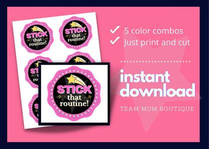 Cheer Printables | Team Gift Ideas | Stick that Routine| Pixy Stix Gift