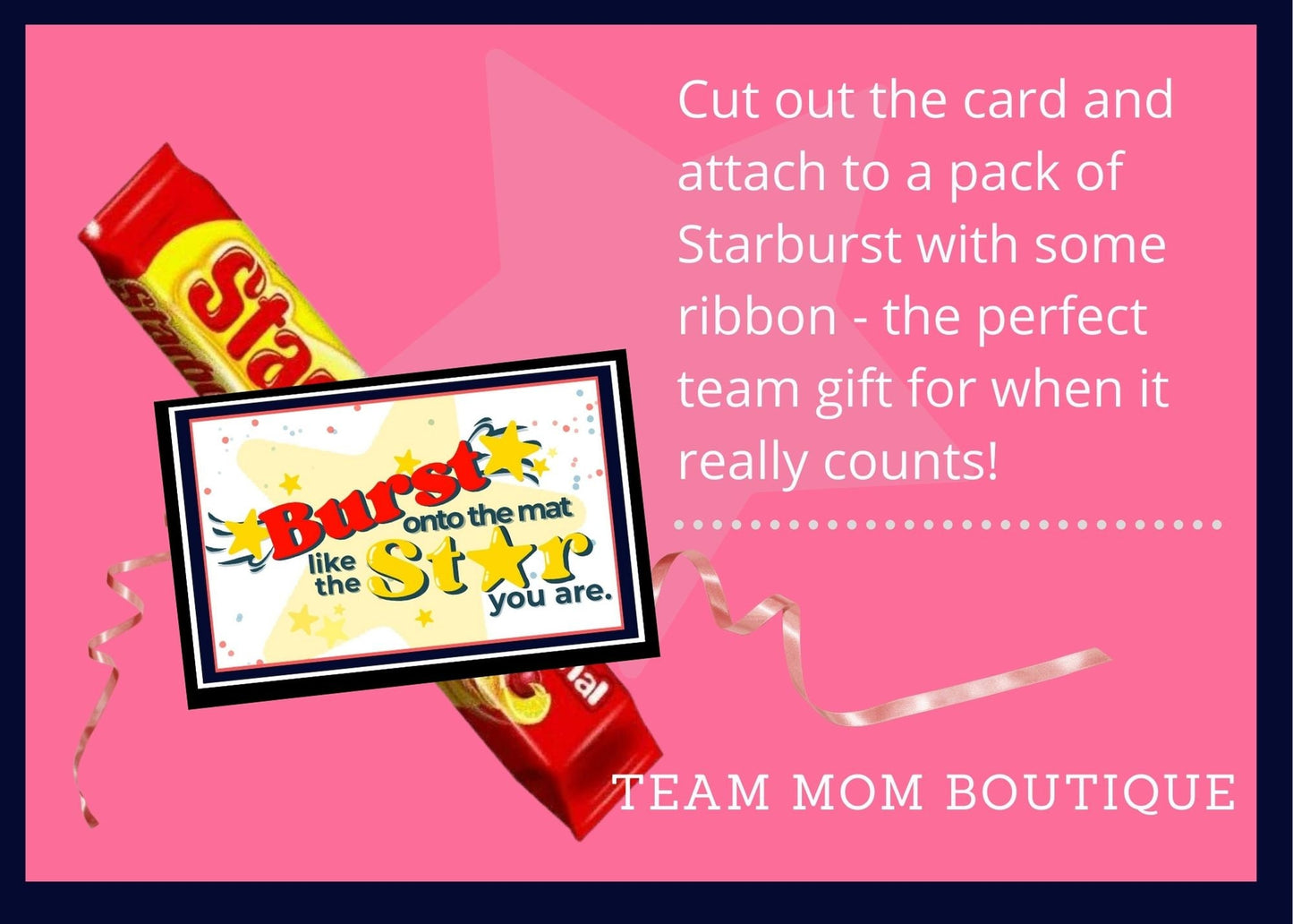 Dance Printables | Gymnastics Printable | Starburst Favor Tag | Burst onto the Mat