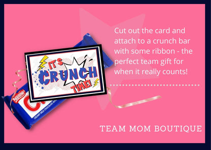 Cheer Printables | Candy Favor Tag | It's Crunch Time