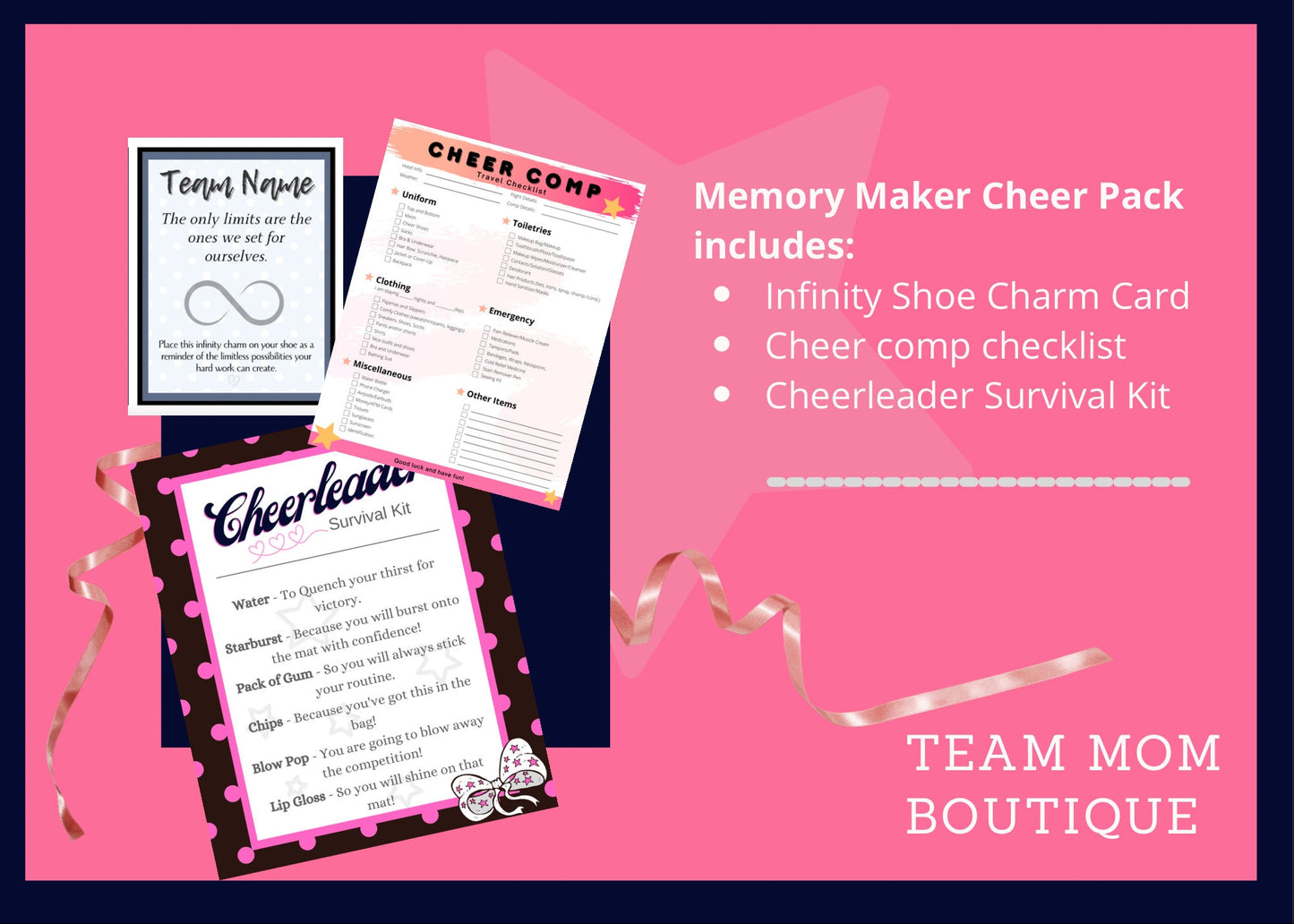 Cheer Printables Bundle | Gift for Cheer team | Cheer Comp Gifts