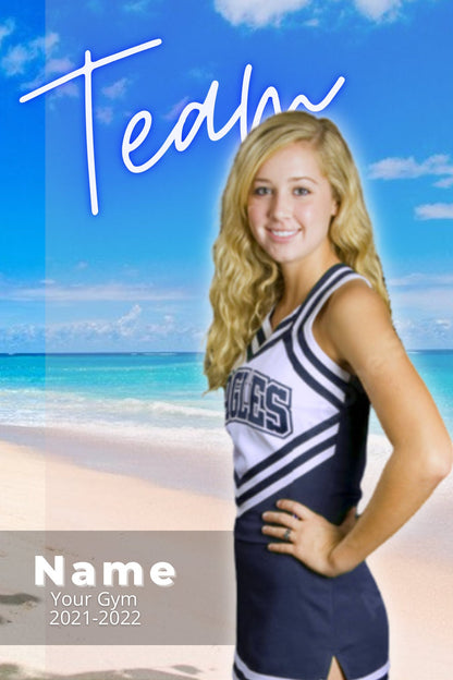 Cheer Photo Template | Cheer Trading Card | Canva Template| Editable Photo Template