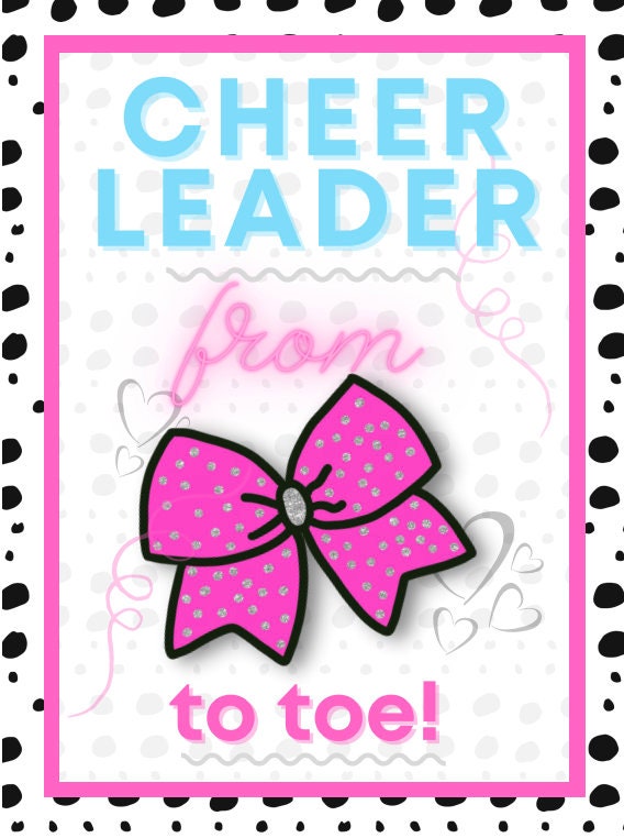 Cheer Printables | Team Gift Ideas | From Bow to Toe| Team Gift Idea