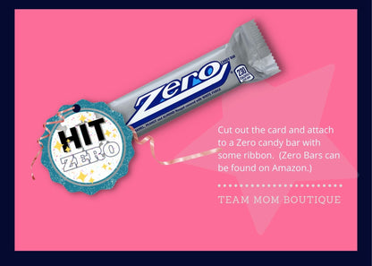 Cheer Printables | Team Gift Ideas | Hit Zero| Candy Team Gift Idea