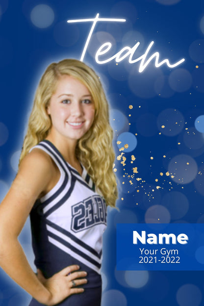 Cheer Photo Template | Cheer Trading Card | Canva Template| Editable Photo Template