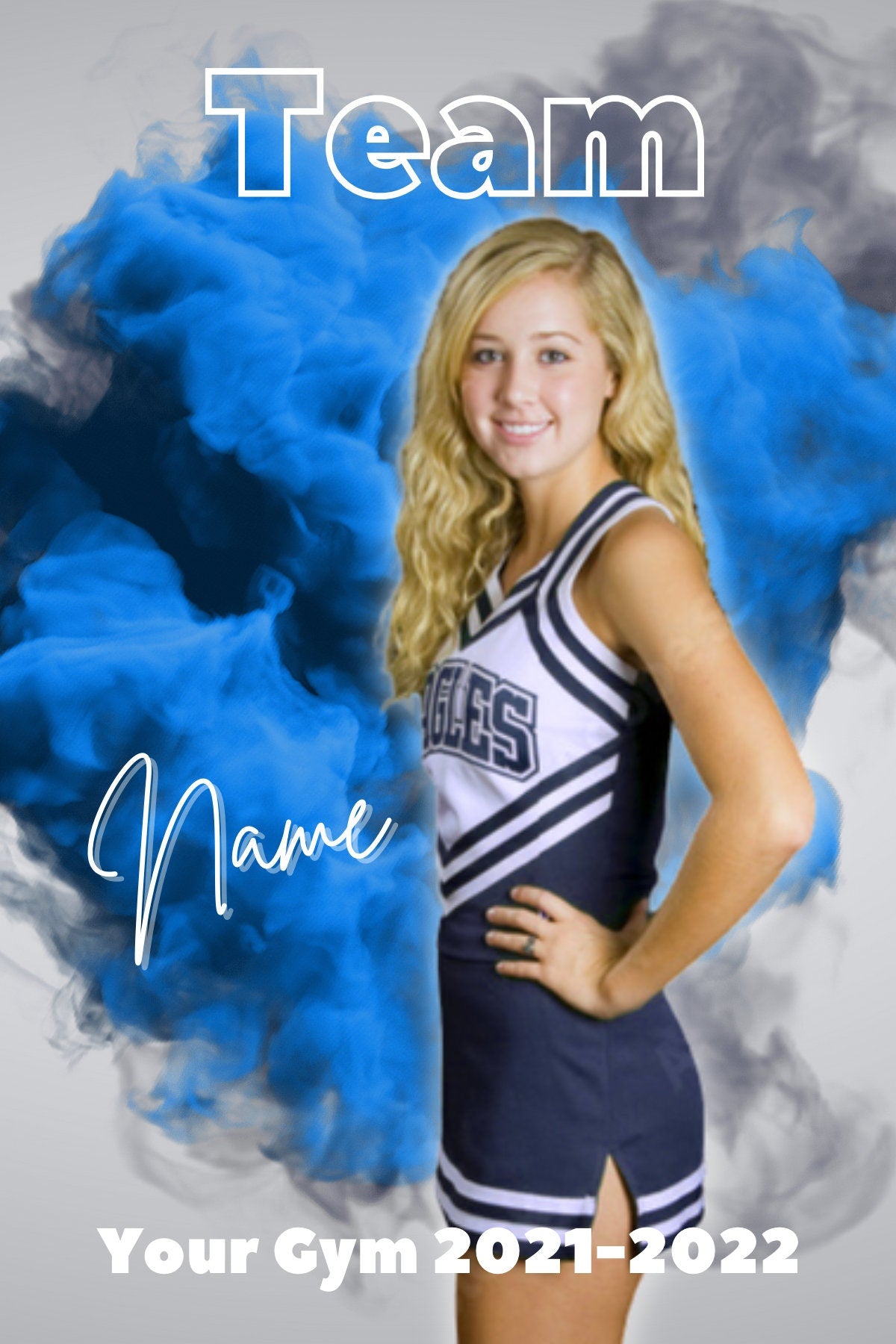 Cheer Photo Template | Cheer Trading Card | Canva Template| Editable Photo Template