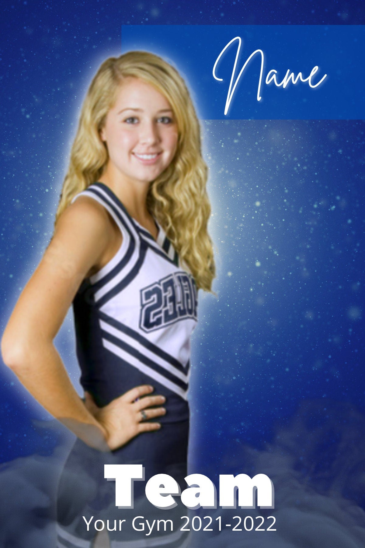 Cheer Photo Template | Cheer Trading Card | Canva Template| Editable Photo Template