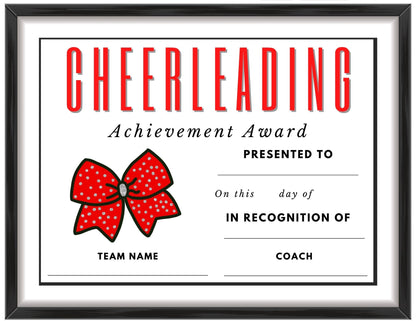 Cheer Award Certificate | End of Year Cheer Award | Cheer Recognition | Editable Cheer Award