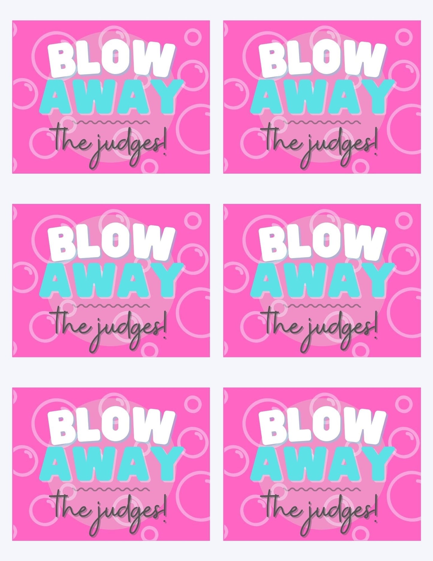 Cheer Printables | Team Gift Ideas | Blow Away the Judges | Candy Team Gift Idea | Blow Pop Gift Tag | Dance Printable