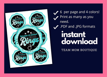 Cheer Printables | Cheer Team Gift| Summit Ring Printable | Candy Team Gift Idea | Ring Pop Gift Tag | Summit 2023