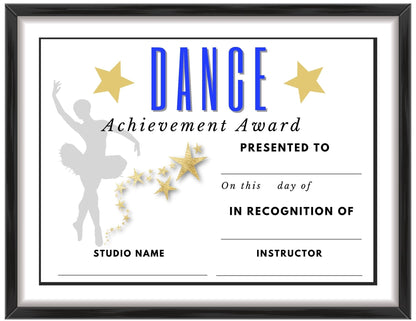 Dance Award Certificate | End of Year Dance Award | Dance Recognition | Editable Dance Award