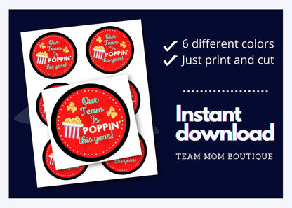 Cheer Printables | Team Gift Ideas | Our Team is Popping