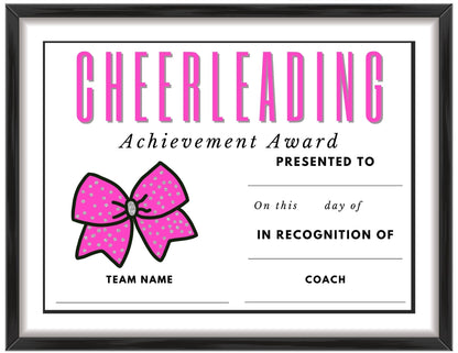 Cheer Award Certificate | End of Year Cheer Award | Cheer Recognition | Editable Cheer Award