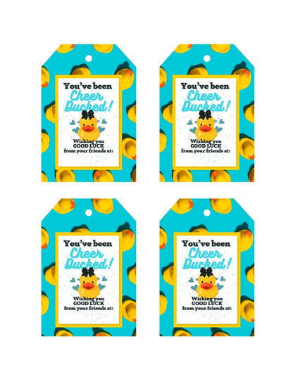 Cheer Printables | Gift for Cheer team | Cheer Duck Tag