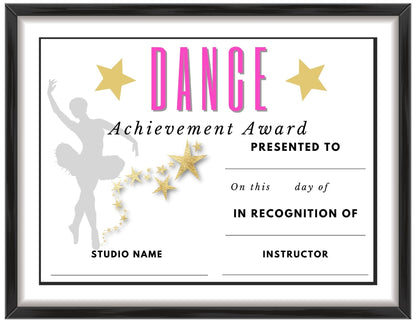 Dance Award Certificate | End of Year Dance Award | Dance Recognition | Editable Dance Award