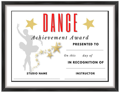 Dance Award Certificate | End of Year Dance Award | Dance Recognition | Editable Dance Award