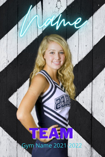 Cheer Photo Template | Cheer Trading Card | Canva Template| Editable Photo Template