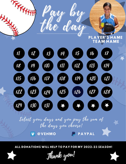 Softball Calendar Fundraiser | Softball  Fundraiser | Softball Season Ideas