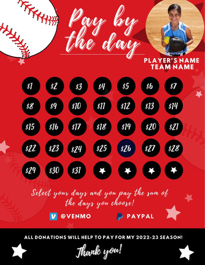 Softball Calendar Fundraiser | Softball  Fundraiser | Softball Season Ideas