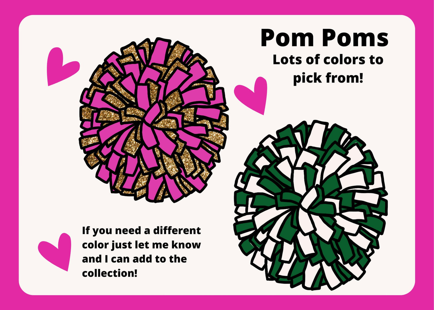 Pom Pom Digital Clip Art | Megaphone Clip Art |Cheer Clip Art | Megaphone PNG