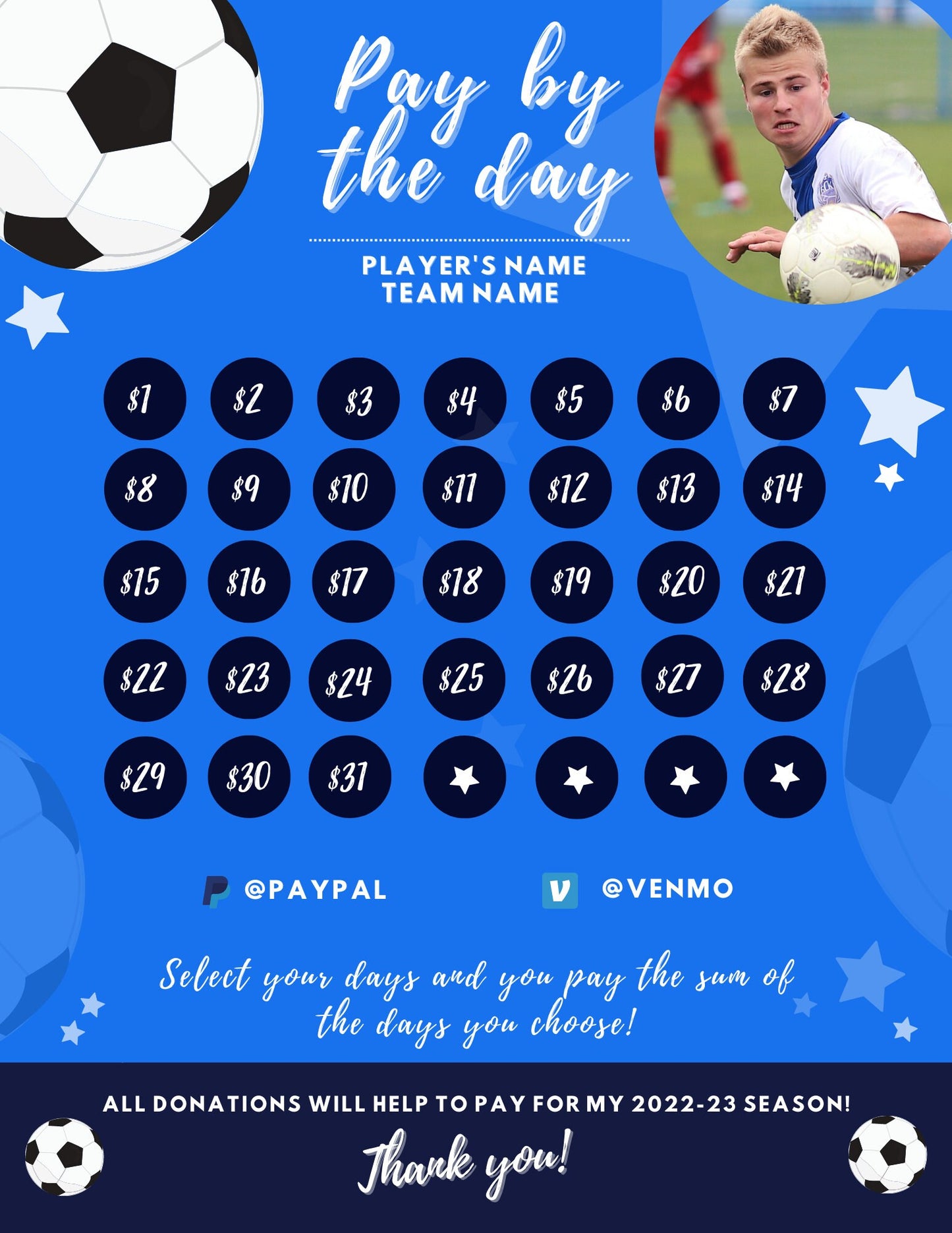 Soccer Calendar Fundraiser | Soccer Team Fundraiser | Soccer Team Ideas