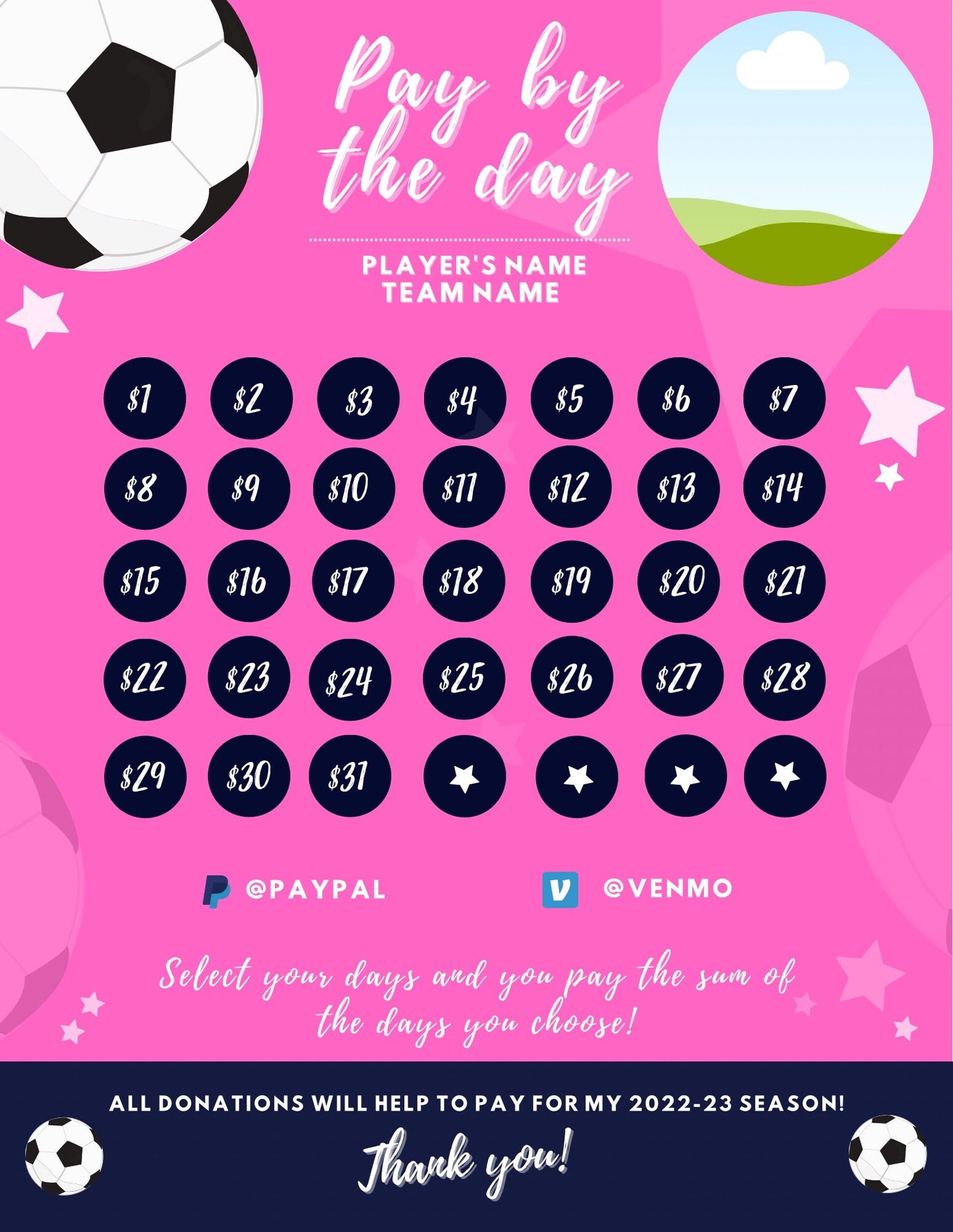 Soccer Calendar Fundraiser | Soccer Team Fundraiser | Soccer Team Ideas