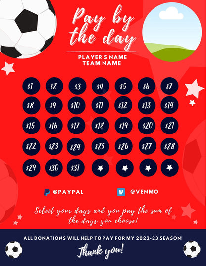 Soccer Calendar Fundraiser | Soccer Team Fundraiser | Soccer Team Ideas