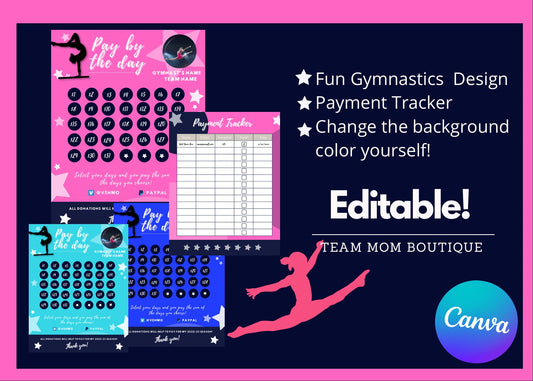 Gymnastics Calendar Fundraiser | Gymnastics Fundraiser | Gymnastics Team Ideas