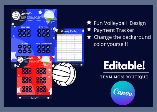 Volleyball Fundraiser Idea | Volleyball Sponsor My Season | Volleyball Fundraisers | Facebook Fundraiser