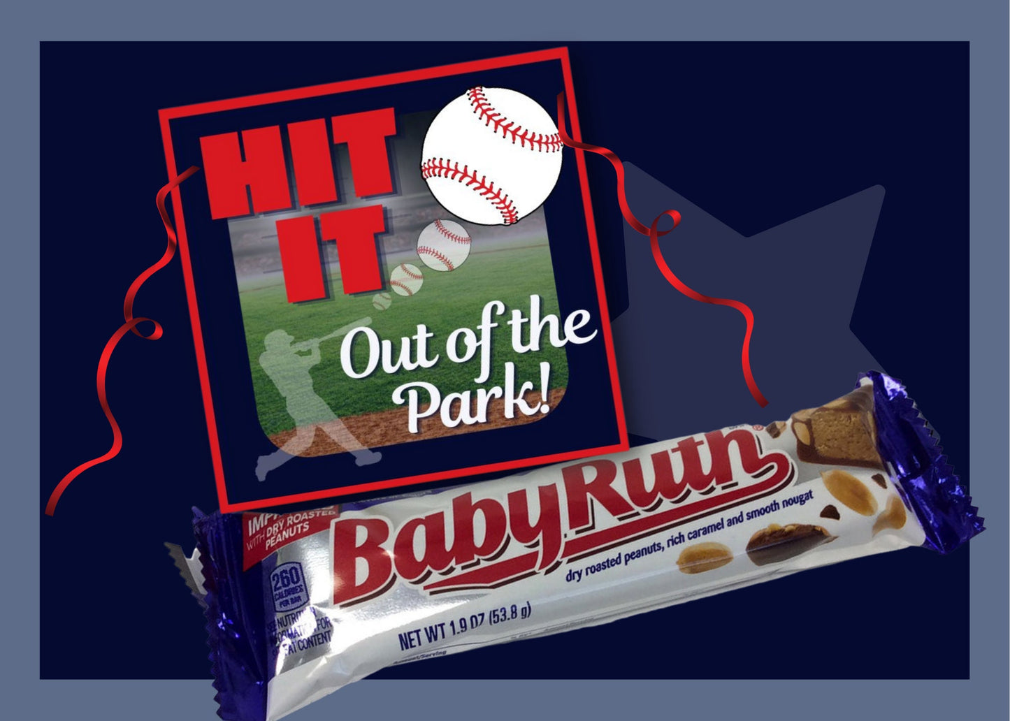 Baseball Printables | Team Gift Ideas | Hit it out of the Park | Baby Ruth Candy Bar Gift