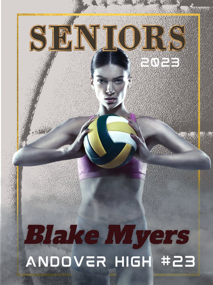 Senior Night Photo Template Sports Photo Poster | Canva Template| Editable Photo Template