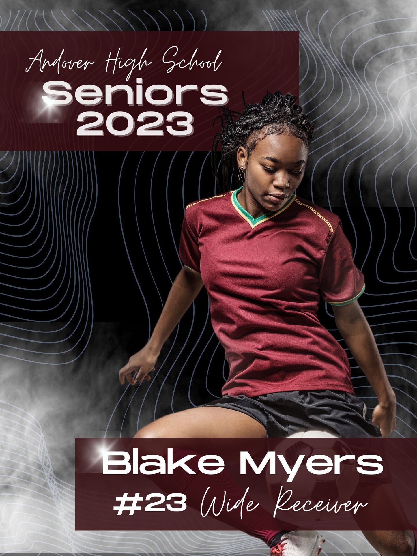 Senior Night Photo Template Sports Photo Poster | Canva Template| Editable Photo Template