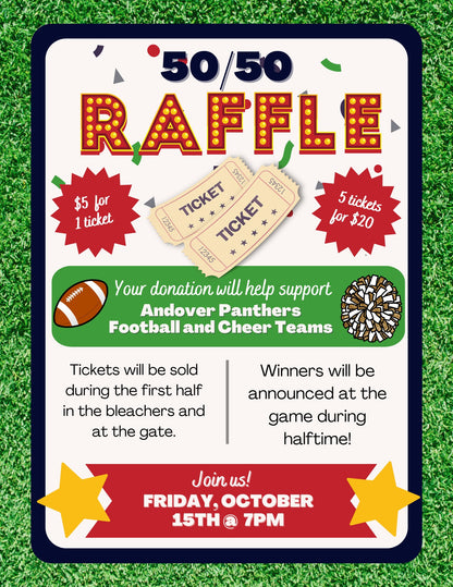 Raffle Flyer Template | Editable Fundraiser Template | Sports Fundraiser