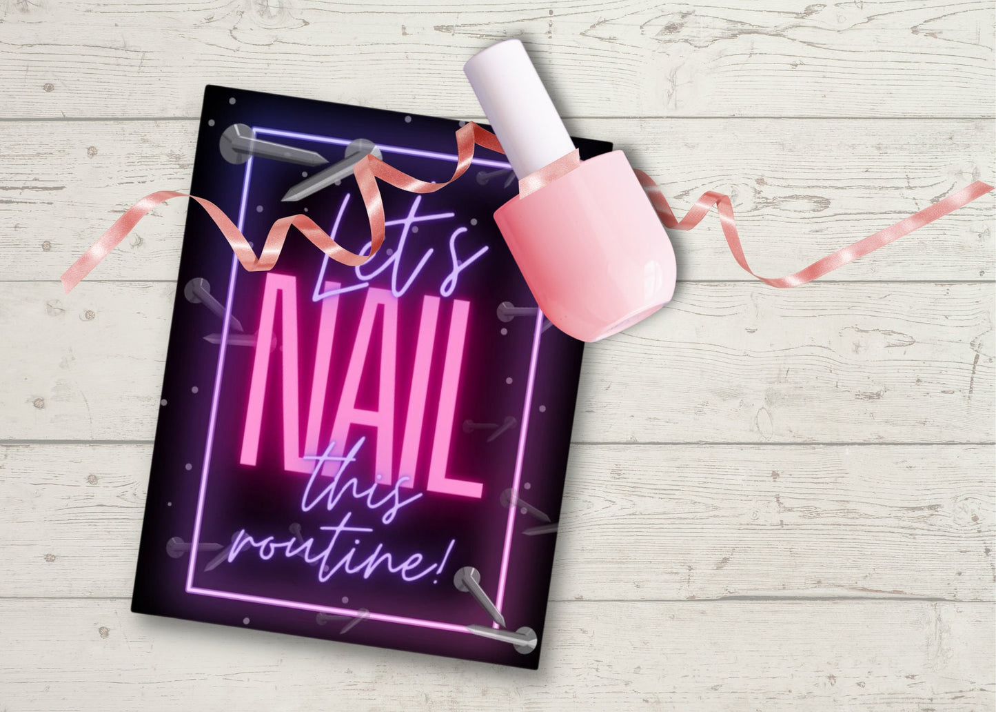 Cheer Printables | Gift for Cheer team | Nail Polish Gift Tag | Let's Nail This Routine