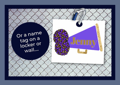 Cheerleading Name Tags | Cheerleading Printables | Cheer Team Ideas | Editable Cheerleading Tags