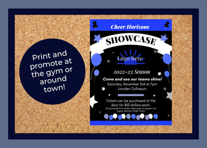 Team Showcase Template | Team Template | Sports Printable | Cheer Printable