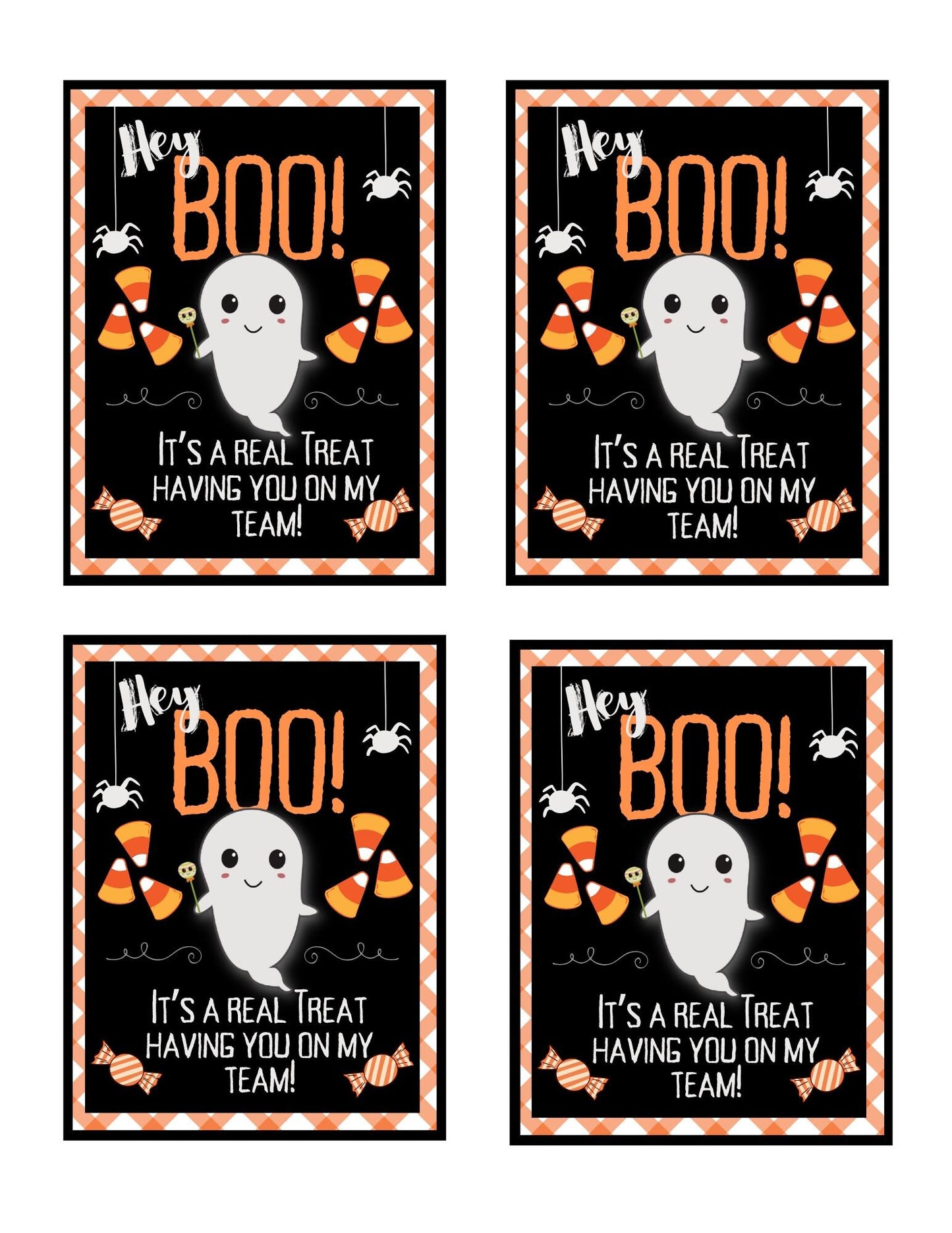 Halloween Sports Printable | Sports Halloween Treat Tag | Hey Boo Team Printable