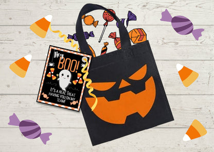 Halloween Sports Printable | Sports Halloween Treat Tag | Hey Boo Team Printable