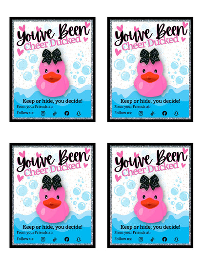 Cheer Duck Tag | Editable Ducks Tags | Cheer Printables | Quack Quack Good Luck