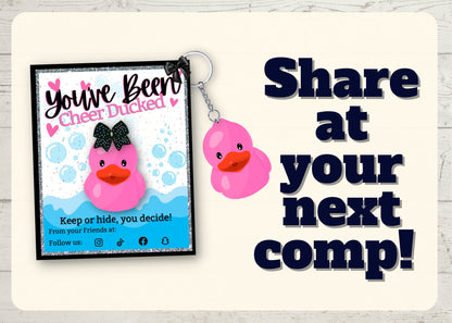 Cheer Duck Tag | Editable Ducks Tags | Cheer Printables | Quack Quack Good Luck