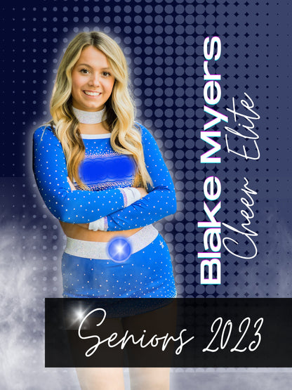 Cheer Senior Photo Poster | Cheer Senior Night Template | Canva Template| Editable Photo Template