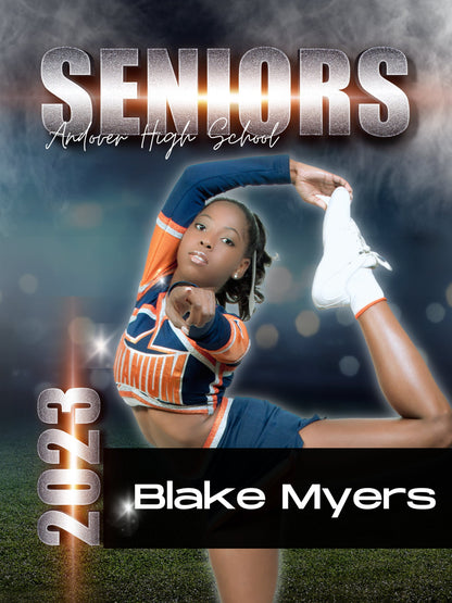 Cheer Senior Photo Poster | Cheer Senior Night Template | Canva Template| Editable Photo Template