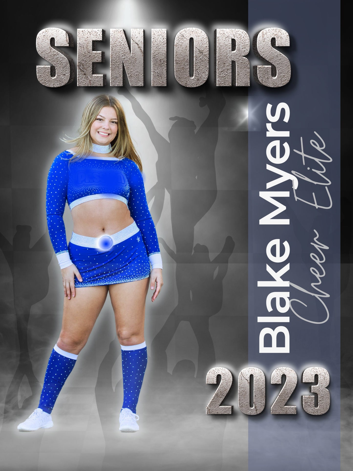 Cheer Senior Photo Poster | Cheer Senior Night Template | Canva Template| Editable Photo Template