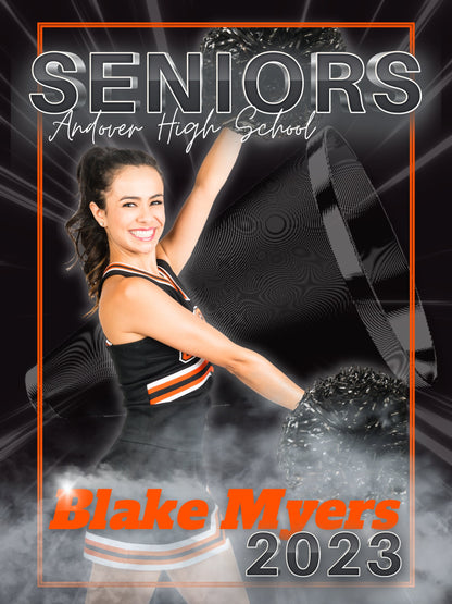 Cheer Senior Photo Poster | Cheer Senior Night Template | Canva Template| Editable Photo Template