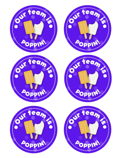 Cheer Printables | Team Gift Ideas | Our Team is Poppin |  Popsicle Gift Tag