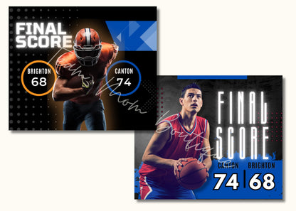 Final Score Social Media Template| Team Instagram Post| Final Score Facebook post